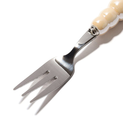 Pearl Dessert Fork Light Beige