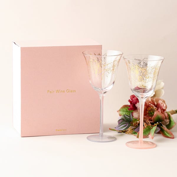 Gs Wine Glass Flower & Leaf