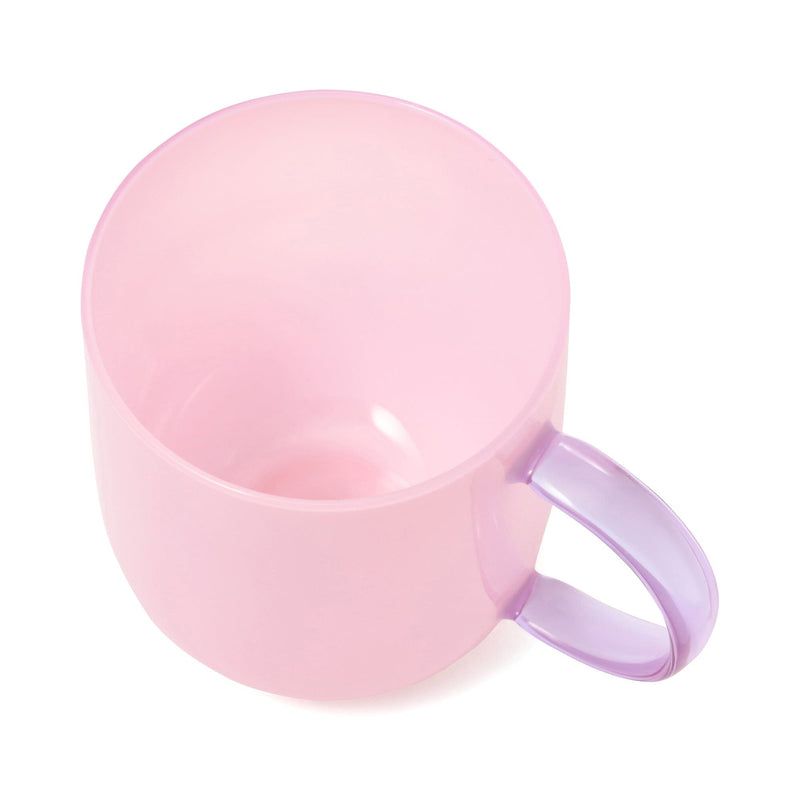 Milky White Heat-Resistant Glass Mug Pink