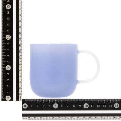 Milky White Heat-Resistant Glass Mug Blue