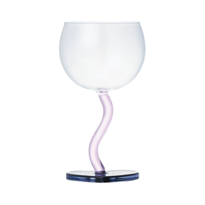 Heart Wine Glass Blue