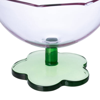 Flower Dessert Glass Purple