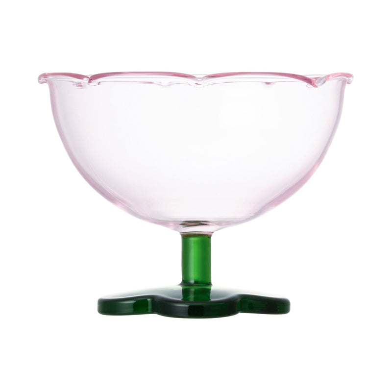 Flower Dessert Glass Pink