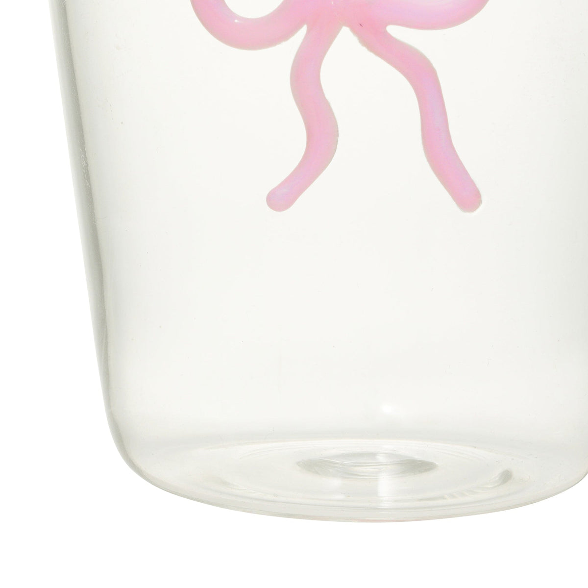 Ribbon 絲帶玻璃水杯 (粉紅色)