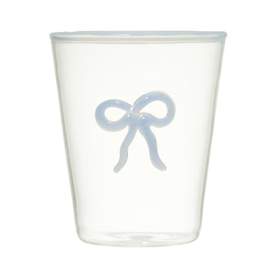 Ribbon Glass Tumbler Blue