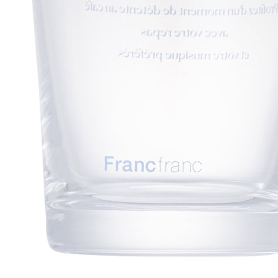 Typo Glass Tumbler With Straw Blue