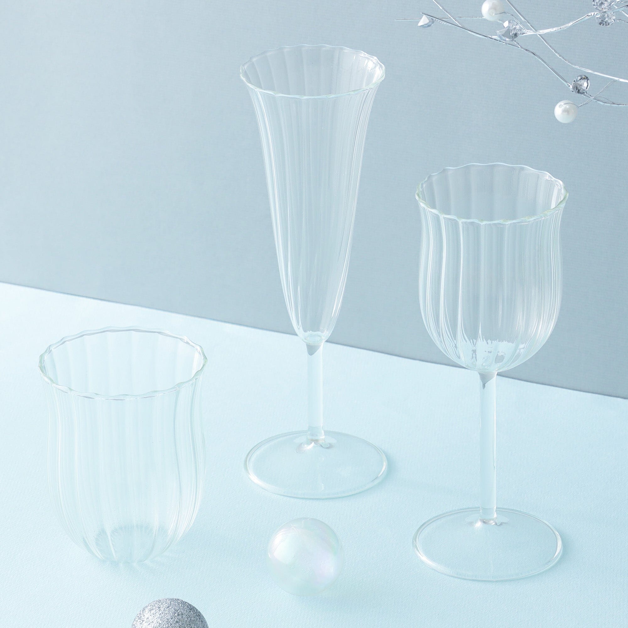 Lillie Champagne Glass Clear