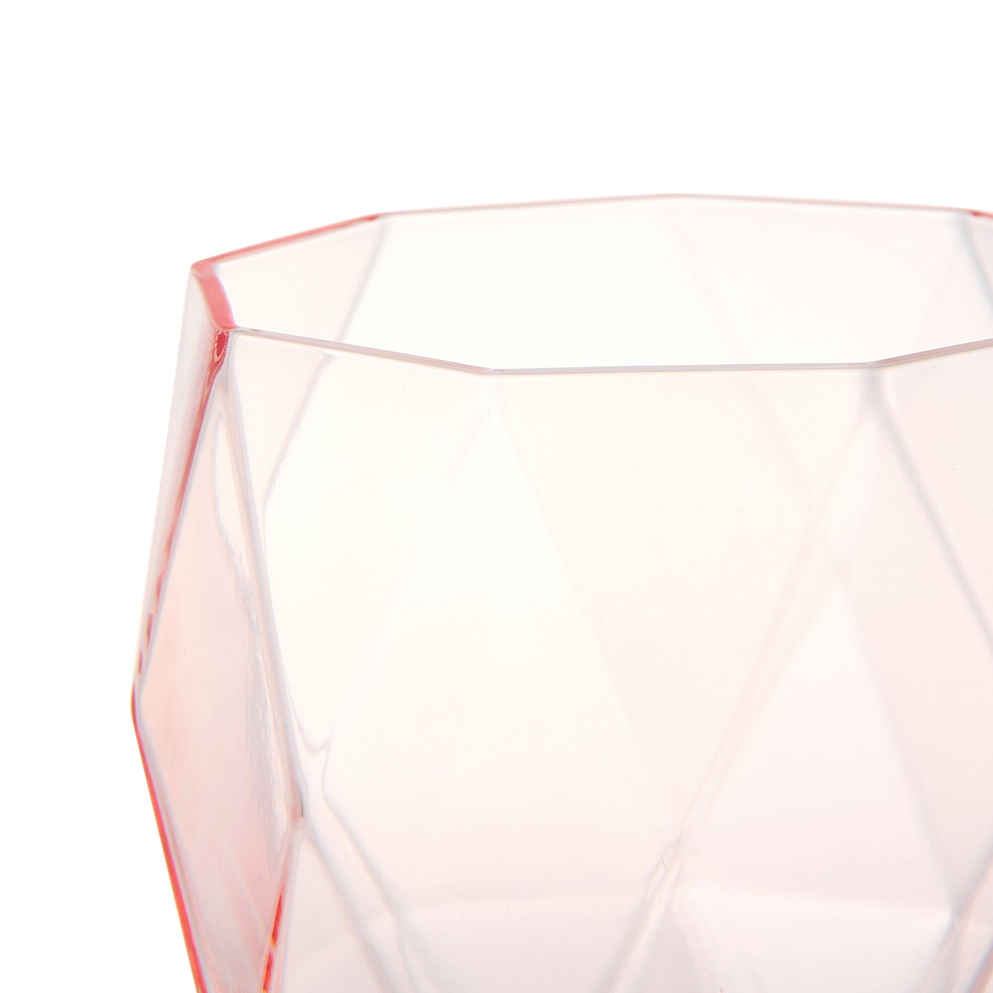 Diamond Glass Tumbler Pink
