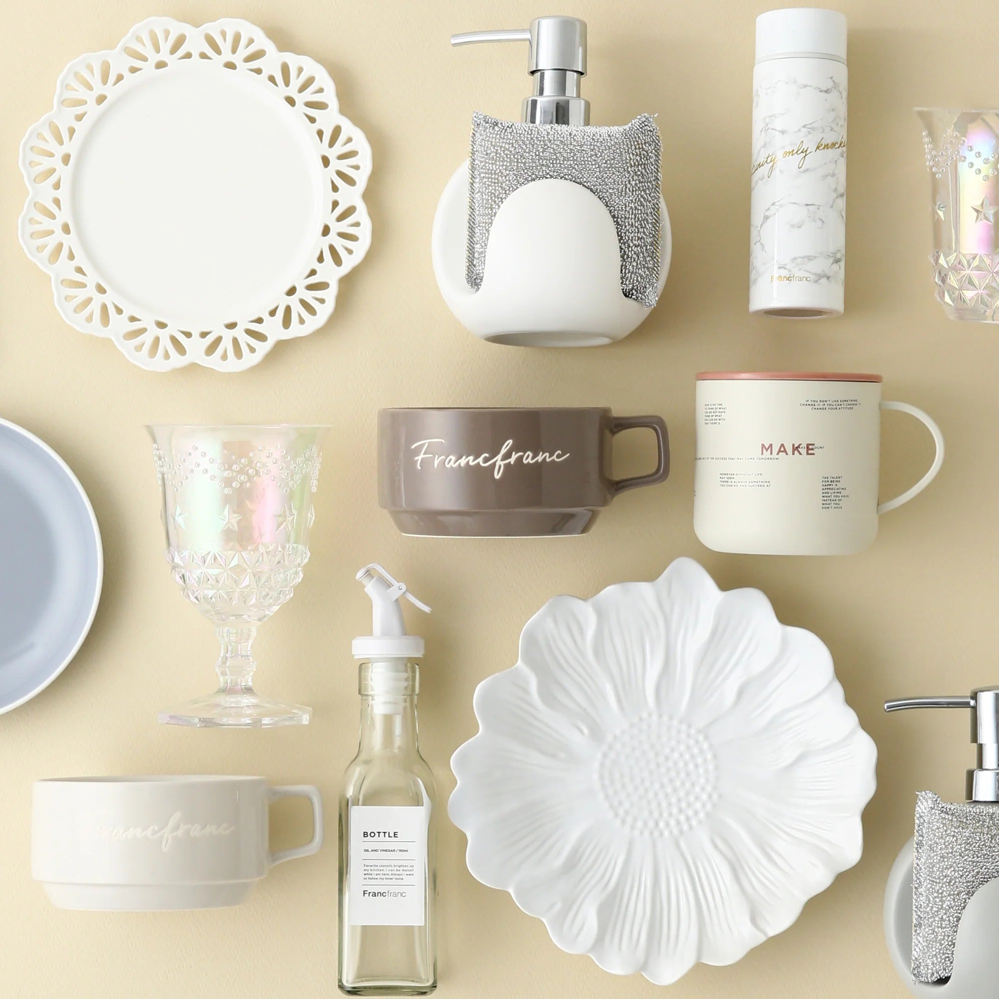 Oil&Vinegar Bottle Small White 150Ml