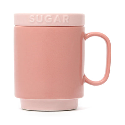 Bicolor Mug Canister Sugar Pink