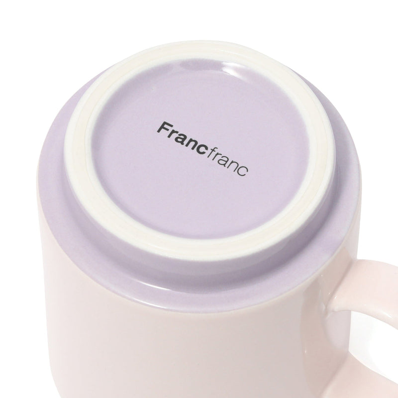 Bicolor Mug Canister Sugar Purple X Ivory