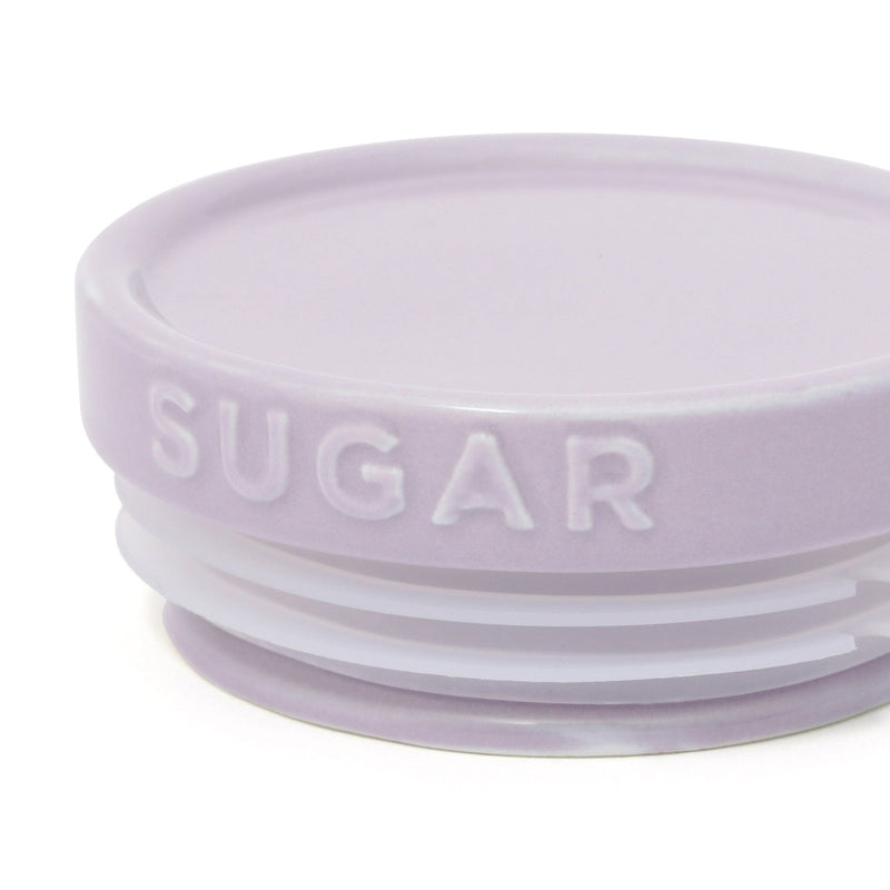 Bicolor Mug Canister Sugar Purple X Ivory