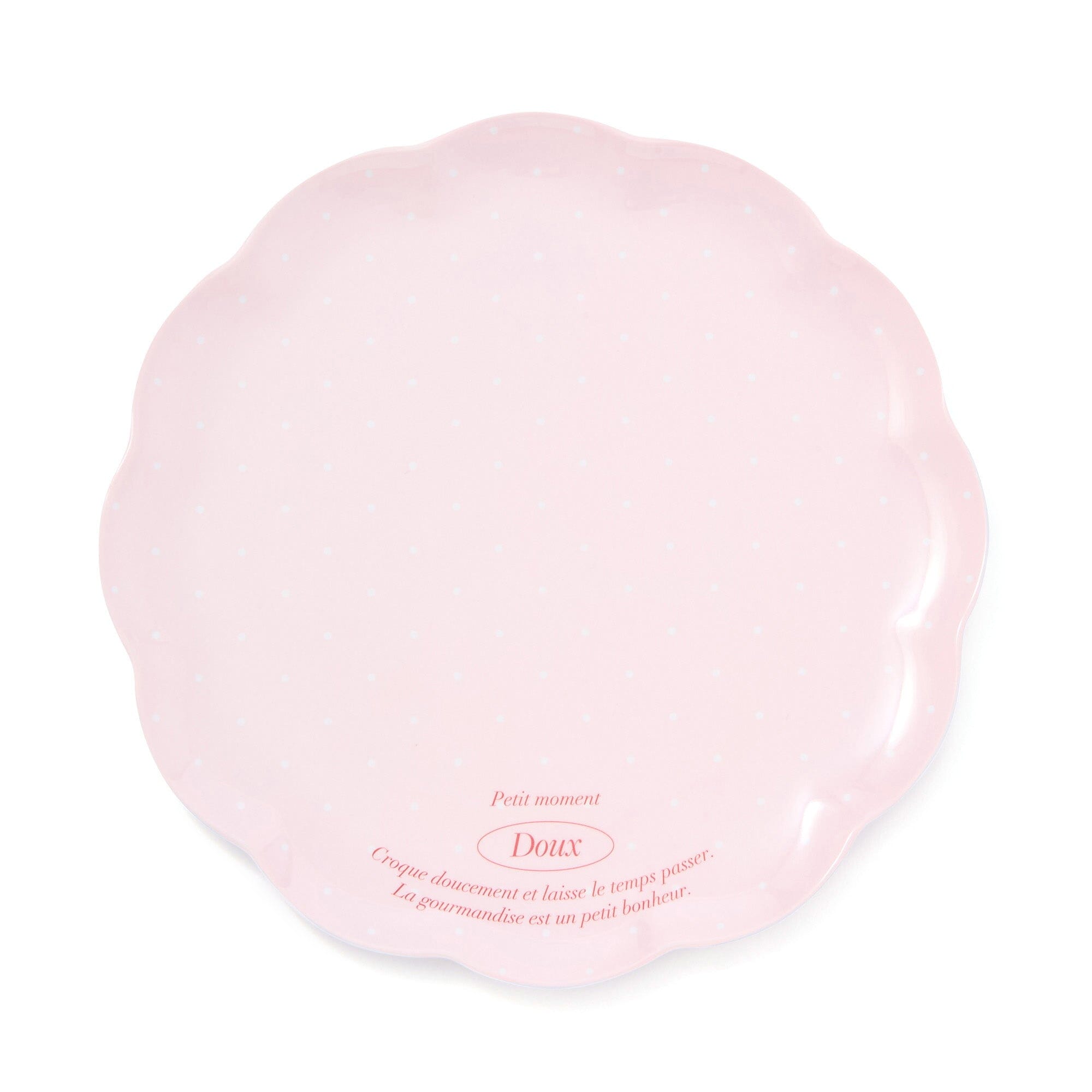Frill Plate Dot Pink