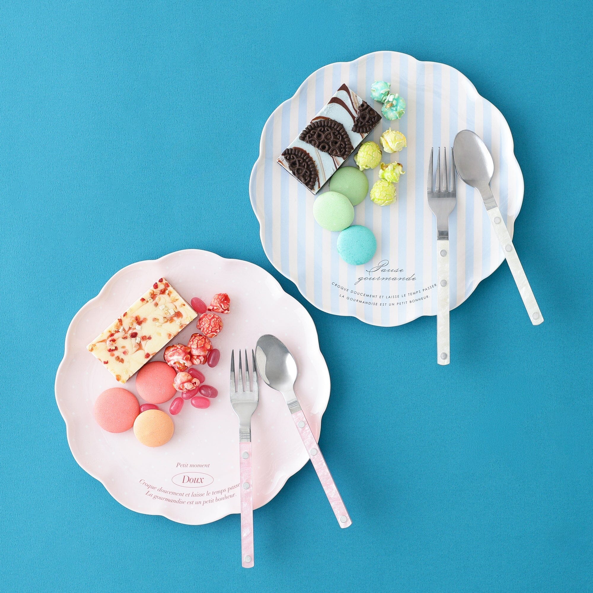 Frill Plate Dot Pink