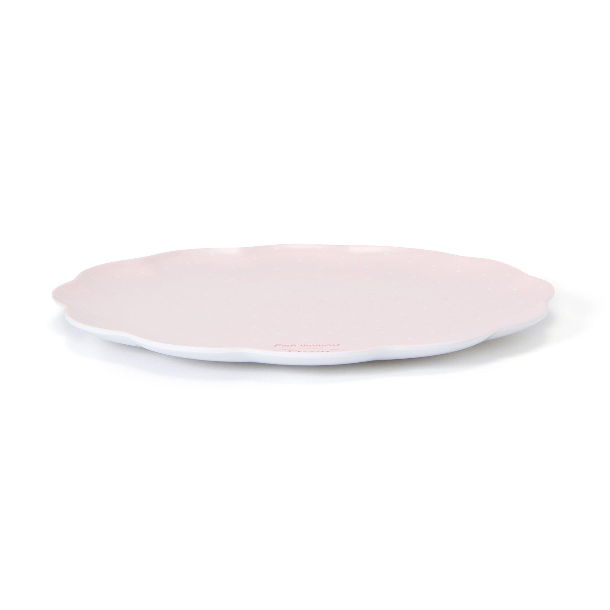 Frill Plate Dot Pink