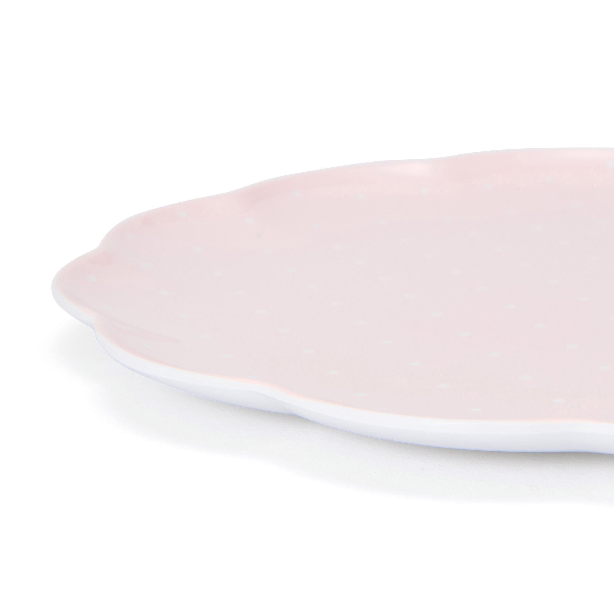 Frill Plate Dot Pink
