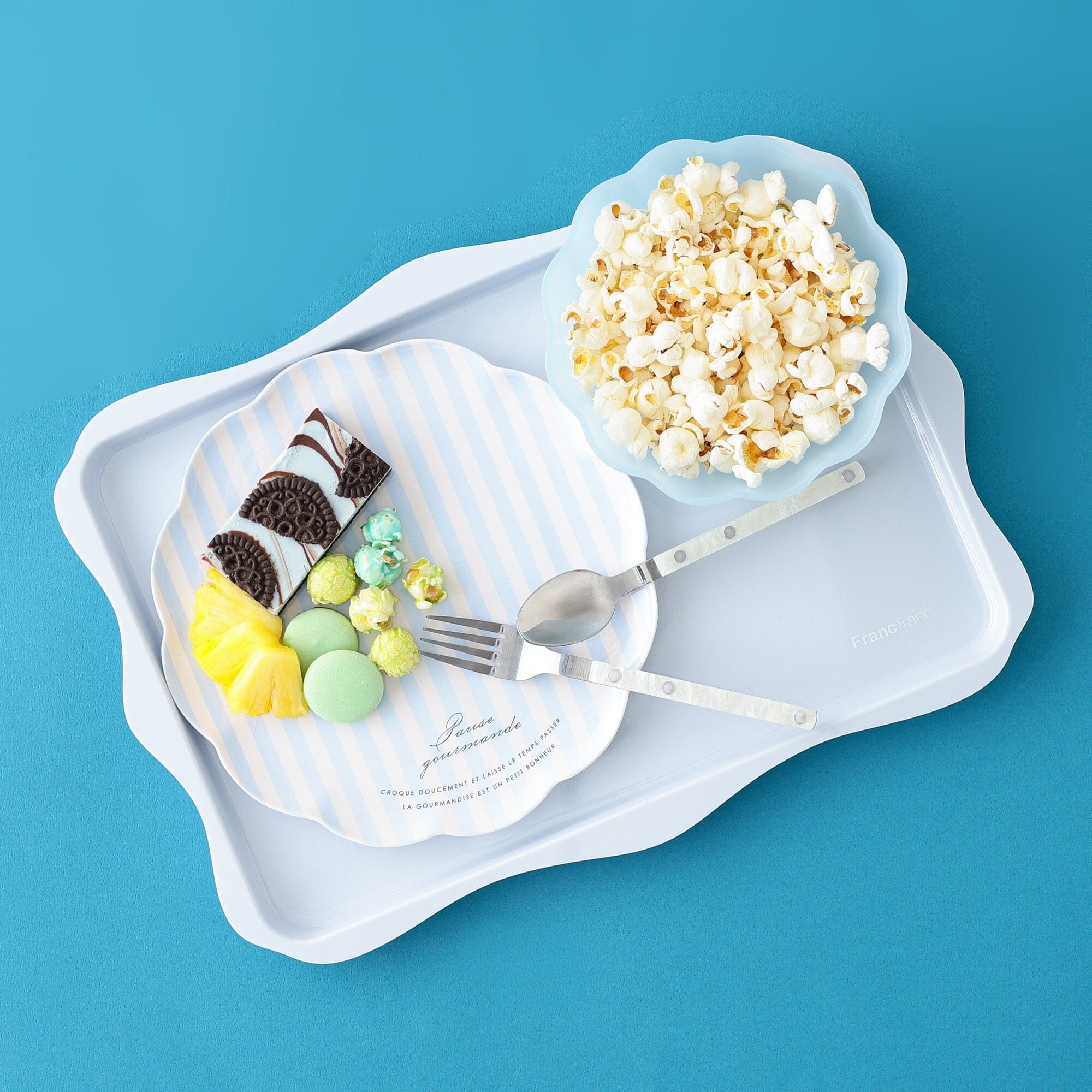 Frill Plate Stripe Blue