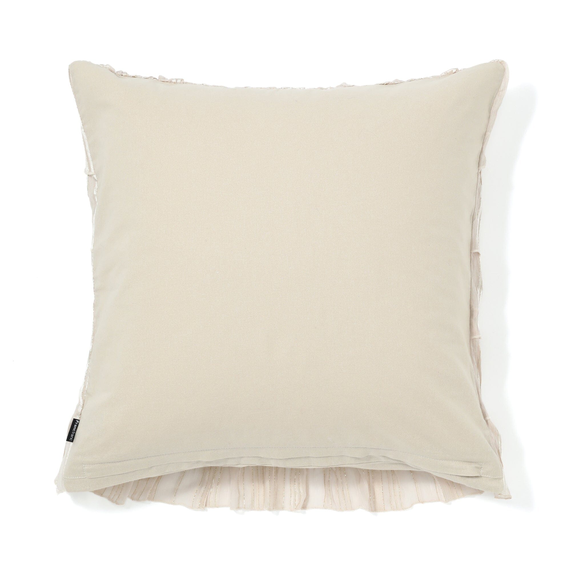 Frill Stripe Cushion Cover 450 X 450 Light Beige