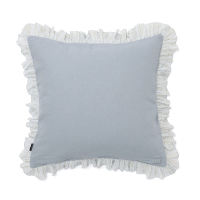 Frill Lurex Cushion Cover 450 X 450 Light Blue