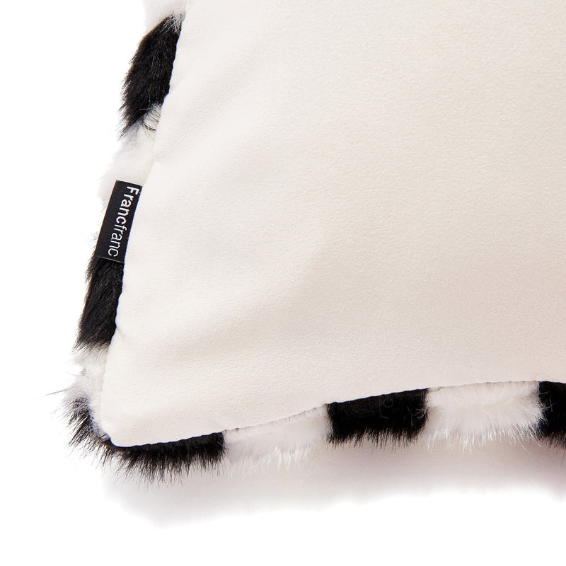 Fur Ab Cushion Cover 450 X 450 White X Black