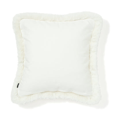 Knit X Fur Cushion Cover 450 X 450 White