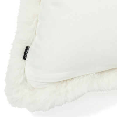 Knit X Fur Cushion Cover 450 X 450 White