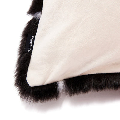 Fur U Cushion Cover 450 X 450 Black X White