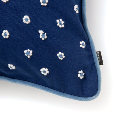 Flower Knot Cushion Cover 450 x 450  Blue