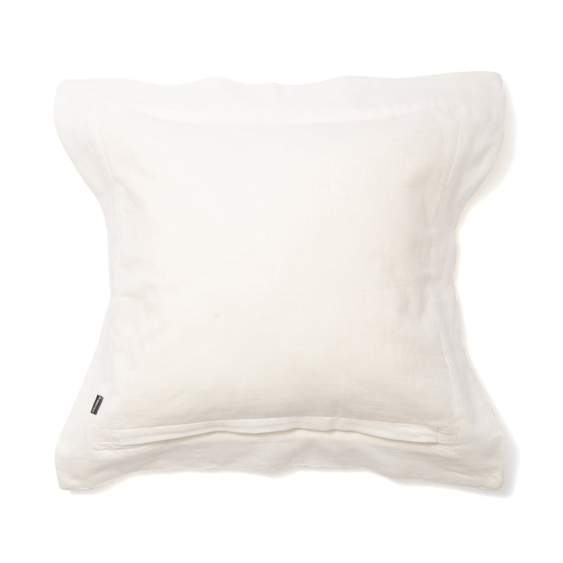 Slub Gather Cushion Cover 450 x 450  White