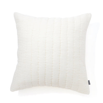Solid Gather Cushion Cover 450 x 450  Ivory