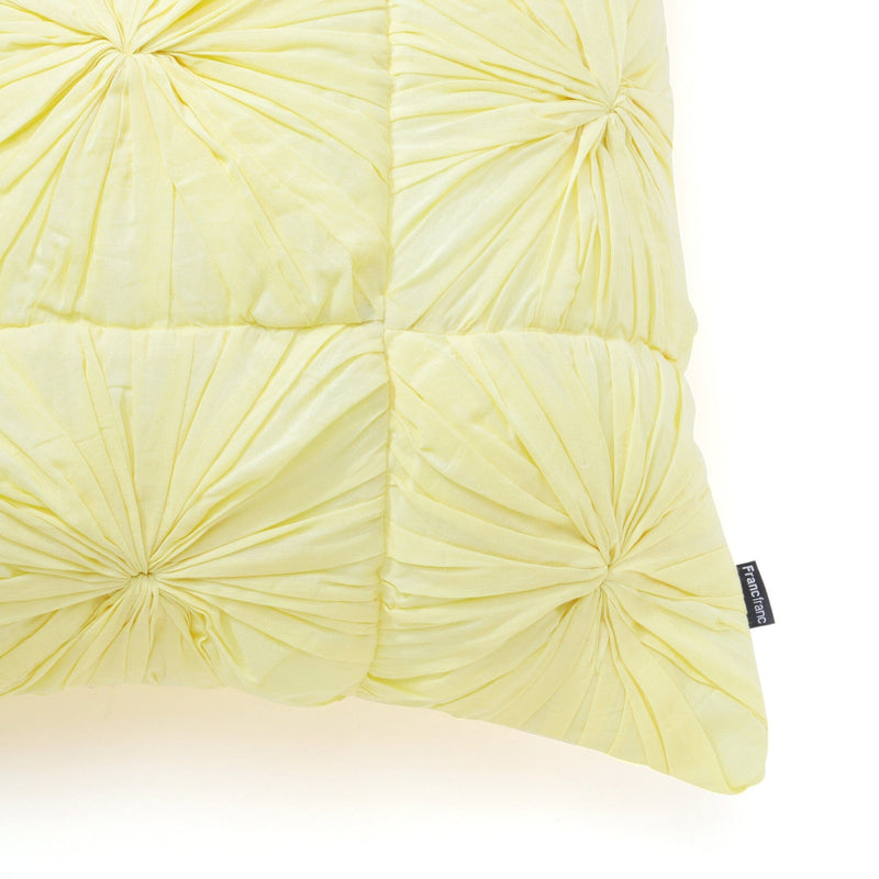 Smocking Cushion Cover 450 x 450  Yellow
