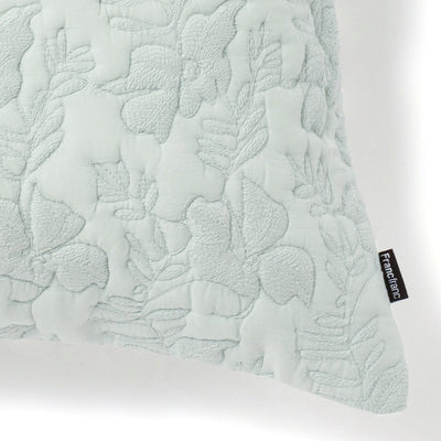 Flower Quilt Cushion Cover 450 x 450  Light Blue