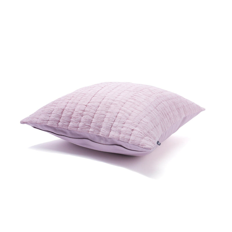 Solid Gather Cushion Cover 450 x 450  Purple
