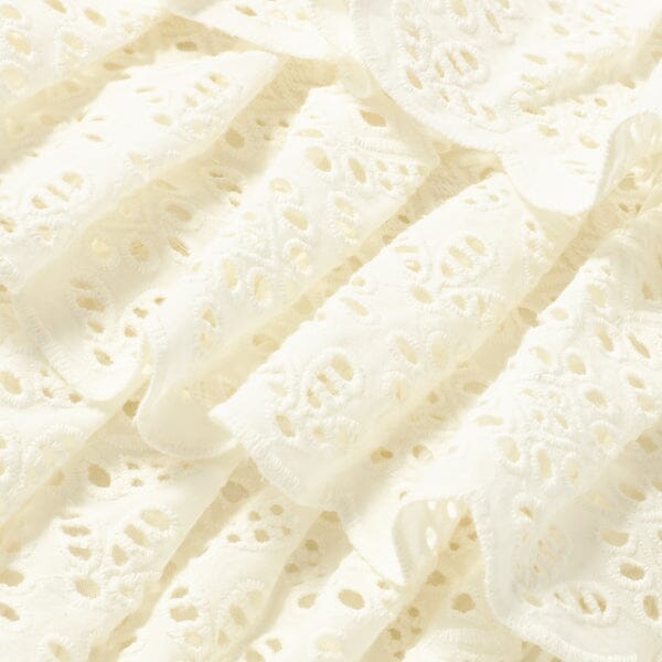 Emb Lace Frill Cushion Cover 450 x 450  White