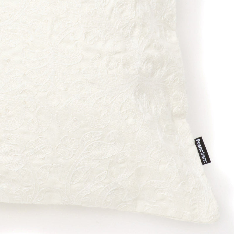 Spangle Emb Cushion Cover 450 x 450  White