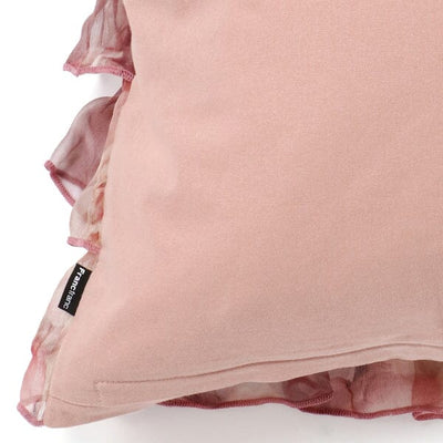 Pt Chiffon Frill Cushion Cover 450 x 450  Pink