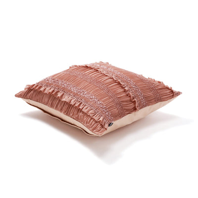 Pleats Gather Cushion Cover 450 x 450  Pink