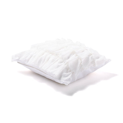 Jq Frill Cushion Cover 450 x 450  White