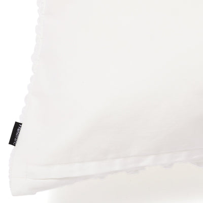 Chiffon Gather Cushion Cover 100 White