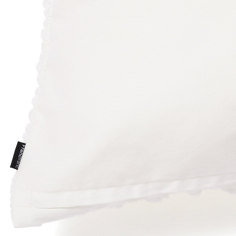 Chiffon Gather Cushion Cover 100 White