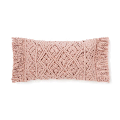 Macrame Cushion Cover φ400 x 250 Pink