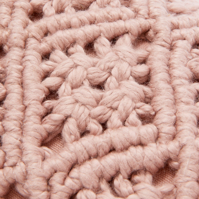 Macrame Cushion Cover φ400 x 250 Pink