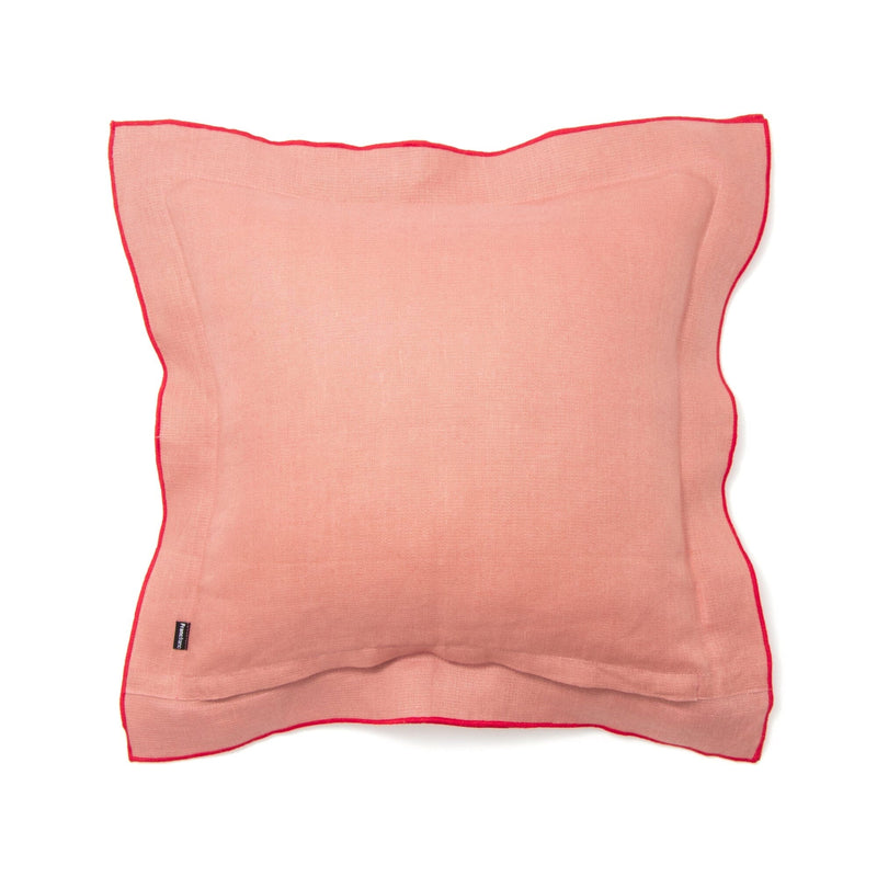 Linen Flange Cushion Cover 450 x 450  Orange
