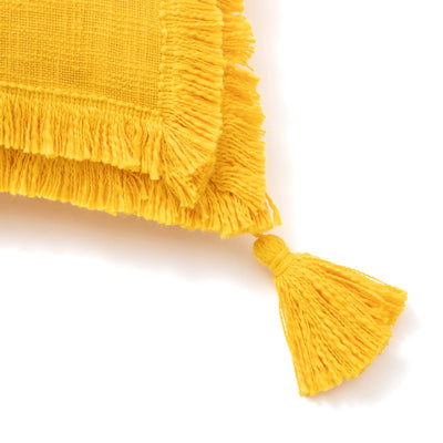 Fringe Tassel Cushion Cover 450 x 450  Yellow