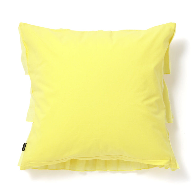 Linen Frill Cushion Cover 450 x 450 Yellow