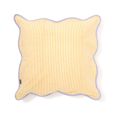 Block Print Cushion Cover 450×450 Yellow