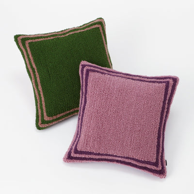 Square Line Cushion Cover 450 x 450 Green