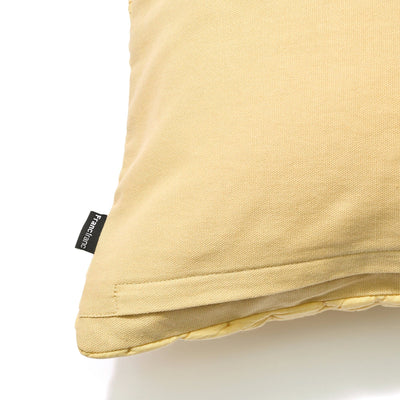 Solid Gather Cushion Cover 450 X 450 Yellow