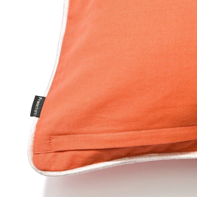 EMB Flower Cushion Cover 450 x 450 Orange