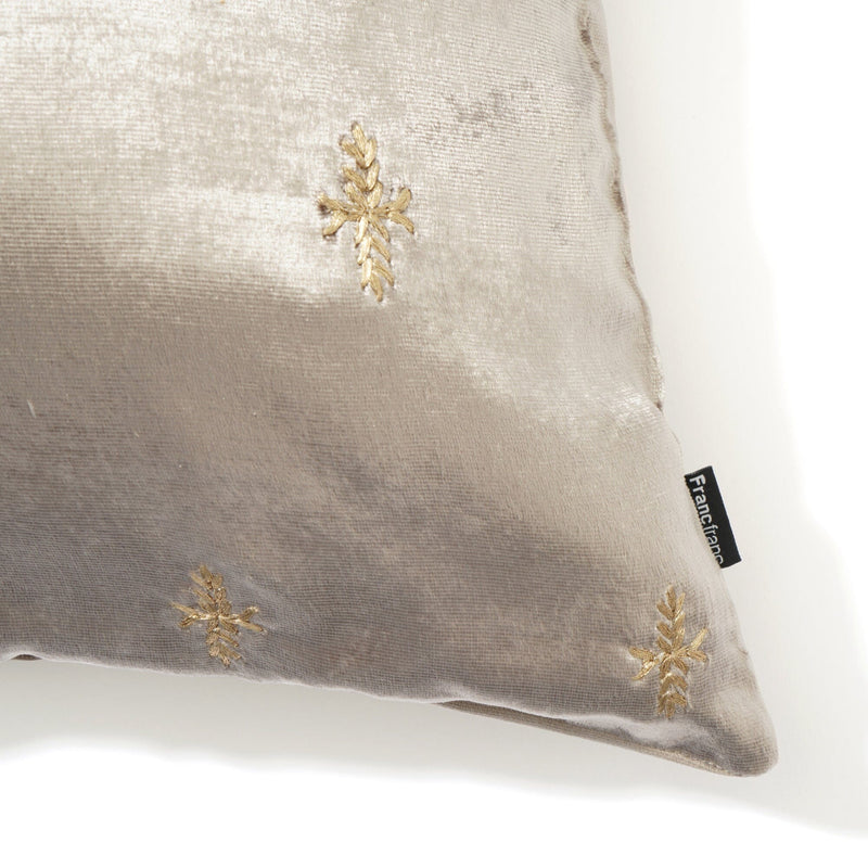 Velvet EMB Cushion Cover 450 x 450 Gray